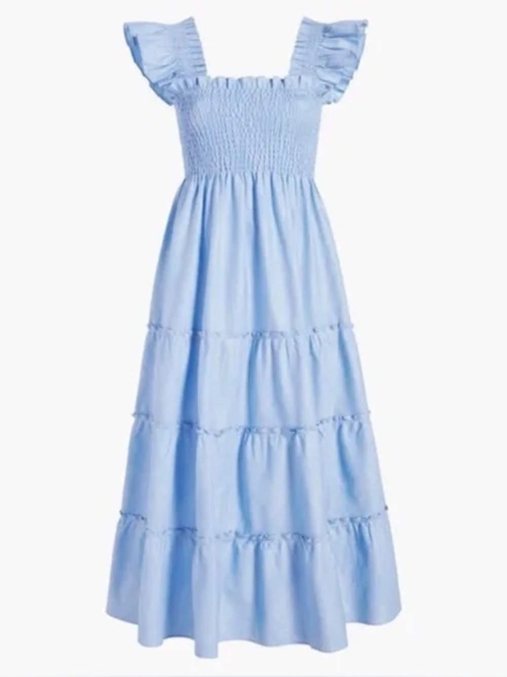 Hill House Ellie Nap Dress in Light Blue Glitter Check